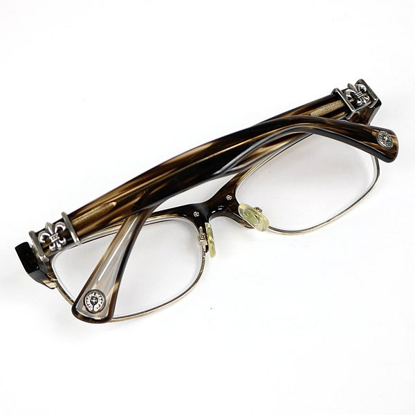 CHROME HEARTS Clear Tortoise Eyeglasses Size ONE SIZE