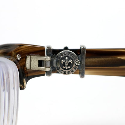 CHROME HEARTS Clear Tortoise Eyeglasses Size ONE SIZE