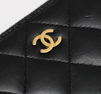 CHANEL Matelasse Lambskin Round Long Wallet Size ONE SIZE