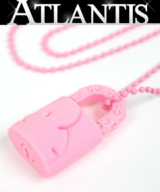 CHROME HEARTS Flare Knee Padlock Necklace Pink Size ONE SIZE