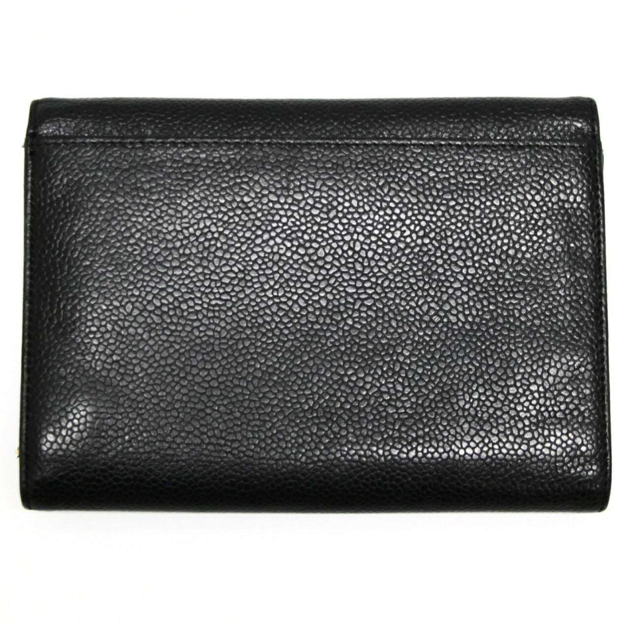 CHANEL Coco Mark Caviar Skin Wallet Black Size ONE SIZE