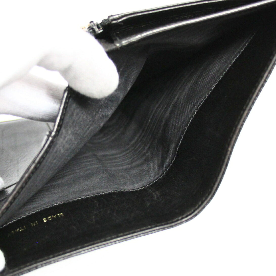 CHANEL Coco Mark Caviar Skin Wallet Black Size ONE SIZE