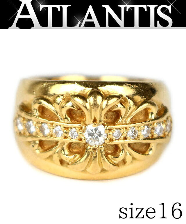 CHROME HEARTS 22K Old Floral Cross Pave Size ONE SIZE