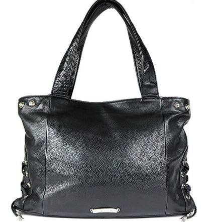 CHROME HEARTS JJDEAN Leather Handbag Black Size ONE SIZE