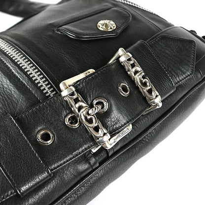 CHROME HEARTS JJDEAN Leather Handbag Black Size ONE SIZE