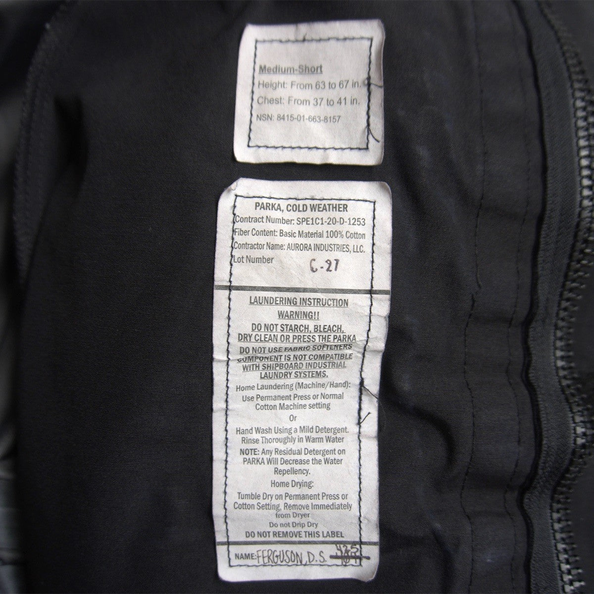 ECWCS GORE-TEX Gen 2 Parka Jacket Black Size XL