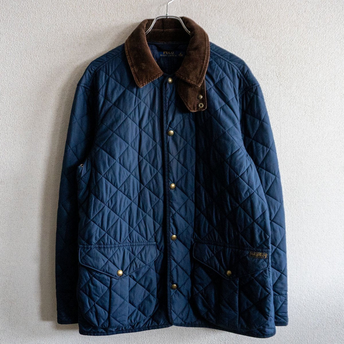 POLO RALPH LAUREN Corduroy Collar Quilted Jacket Navy Size M