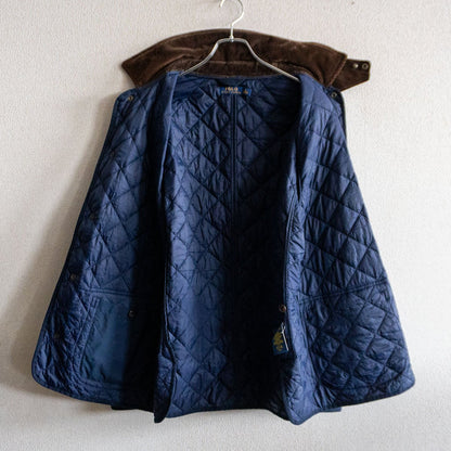 POLO RALPH LAUREN Corduroy Collar Quilted Jacket Navy Size M