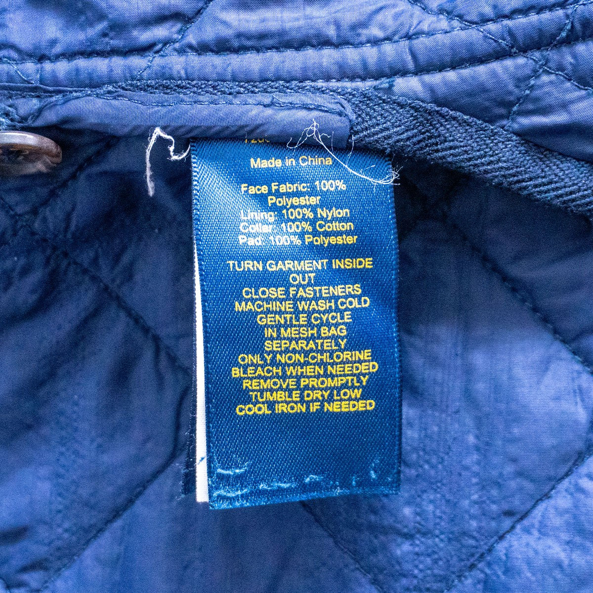 POLO RALPH LAUREN Corduroy Collar Quilted Jacket Navy Size M