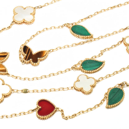 NON-BRAND K18YG Multi-Gemstone Necklace Size ONE SIZE