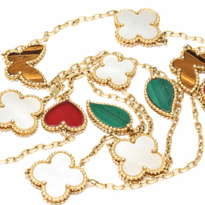 NON-BRAND K18YG Multi-Gemstone Necklace Size ONE SIZE
