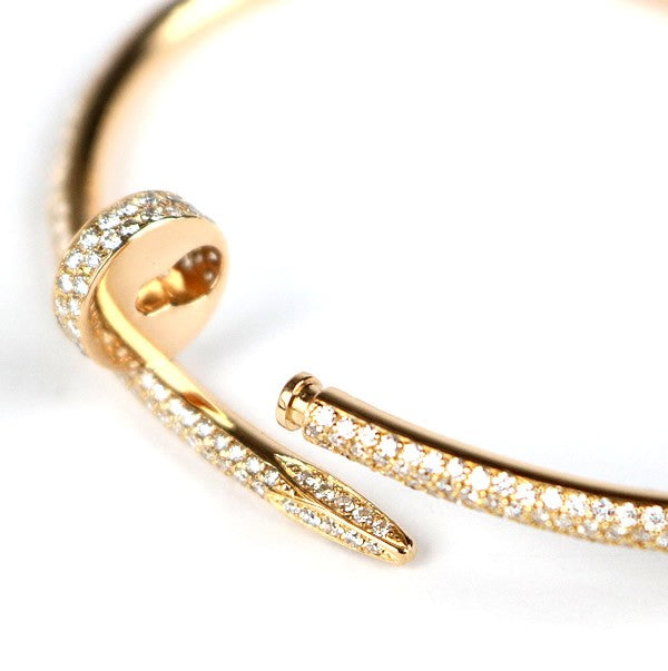 Cartier Juste un Clou Diamond Bracelet Pink Gold Size 17