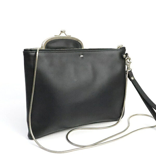 Maison Margiela Leather 2-Way Frame Bag Black Size ONE SIZE
