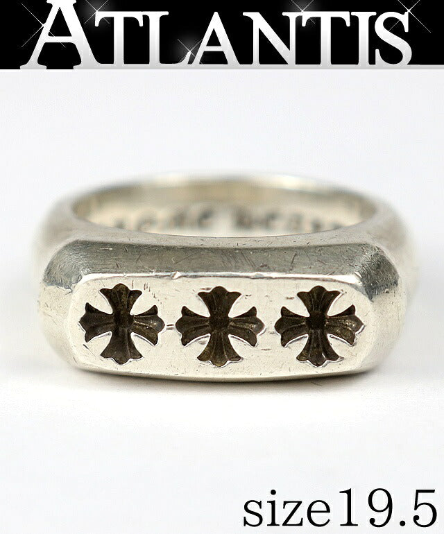 CHROME HEARTS LIL PJ CH Plus Ring Silver 925 Size ONE SIZE