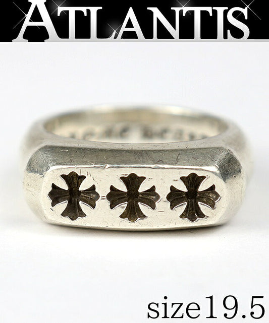 CHROME HEARTS LIL PJ CH Plus Ring Silver 925 Size US 9