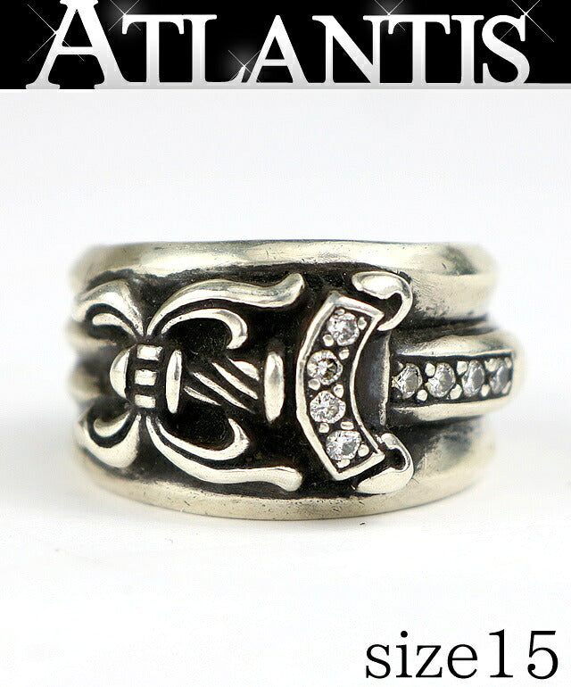 CHROME HEARTS Dagger Pave Dia Ring Silver 925 Size ONE SIZE