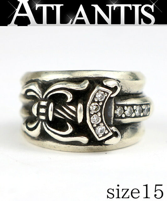CHROME HEARTS Dagger Pave Dia Ring Silver 925 Size US 7.5