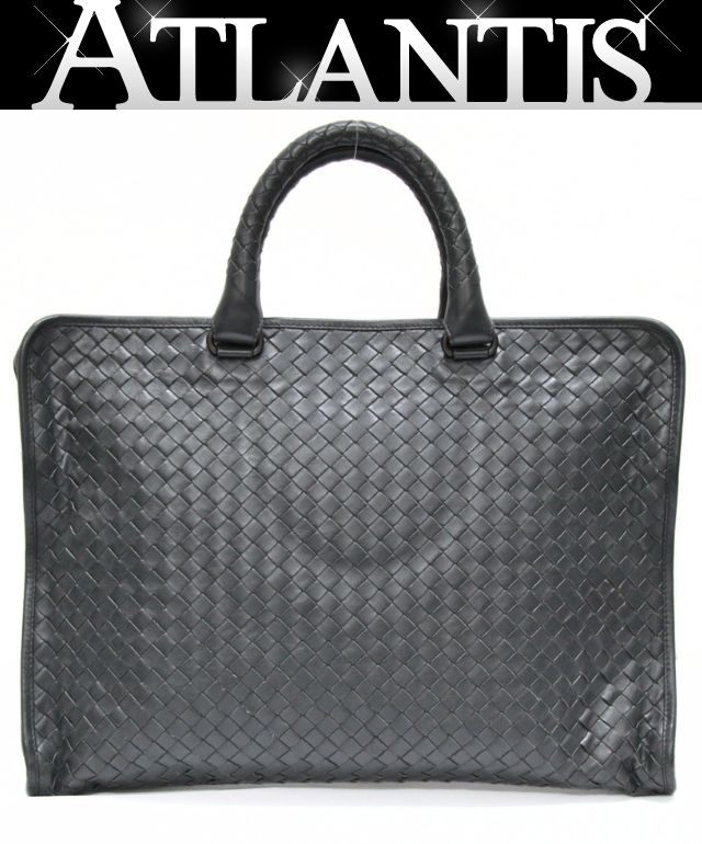 BOTTEGA VENETA Intrecciato Briefcase Gray Size ONE SIZE