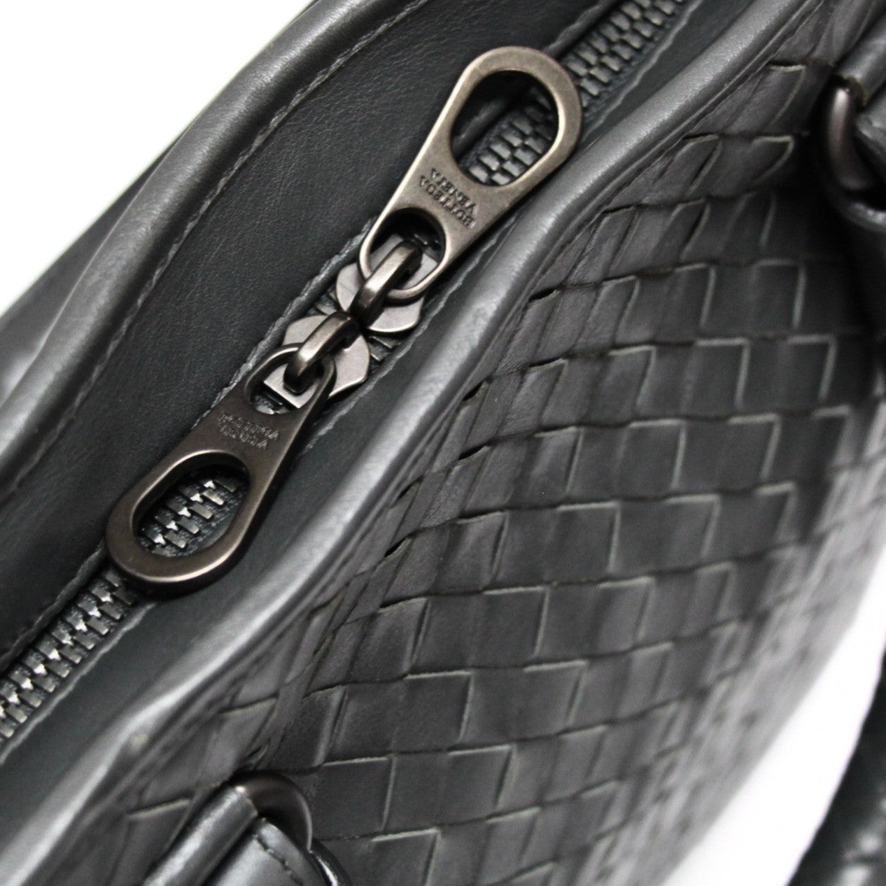 BOTTEGA VENETA Intrecciato Briefcase Gray Size ONE SIZE