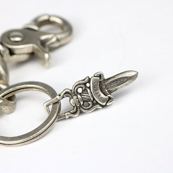 CHROME HEARTS Classic Link SV925 Keychain Wallet Size ONE SIZE