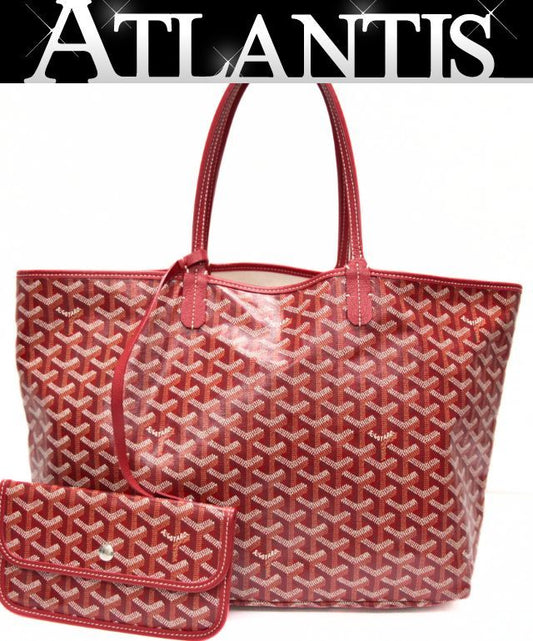 GOYARD St. Louis PM Goyardine Canvas Bag Red Size ONE SIZE
