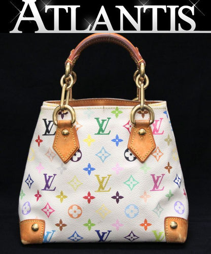 Louis Vuitton Audra Monogram Handbag White Size ONE SIZE