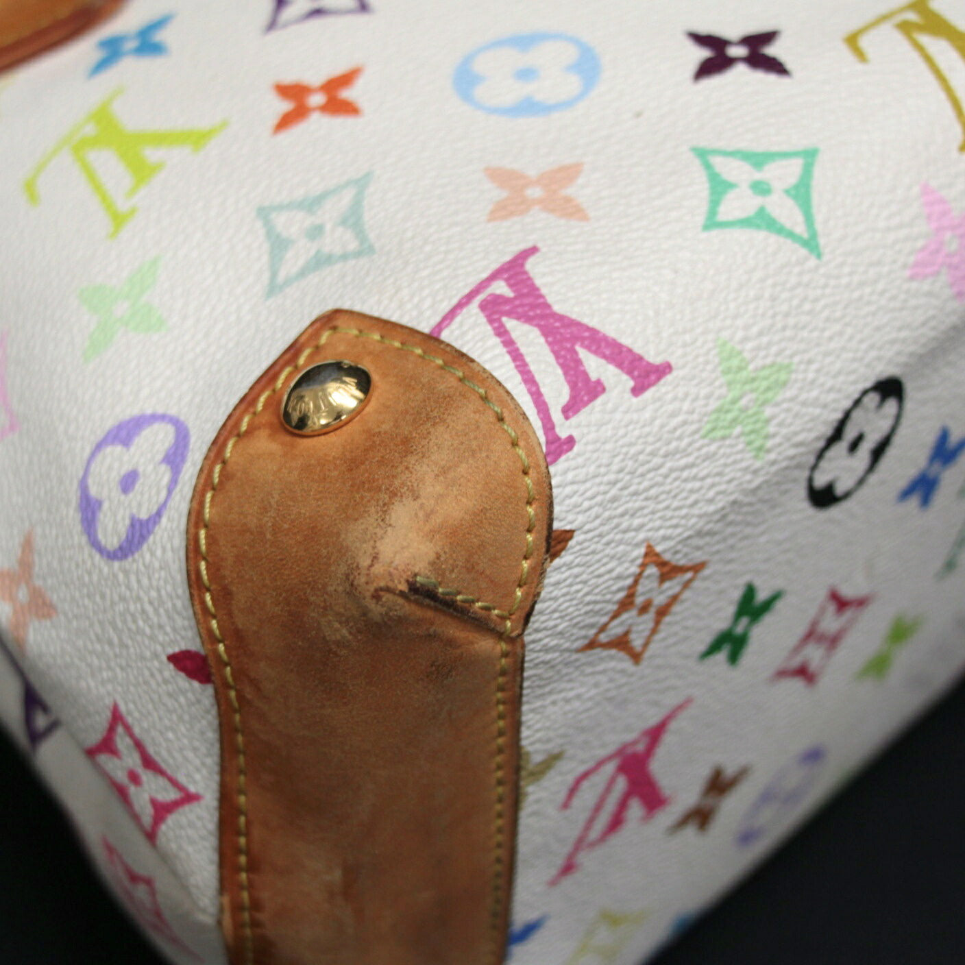 Louis Vuitton Audra Monogram Handbag White Size ONE SIZE
