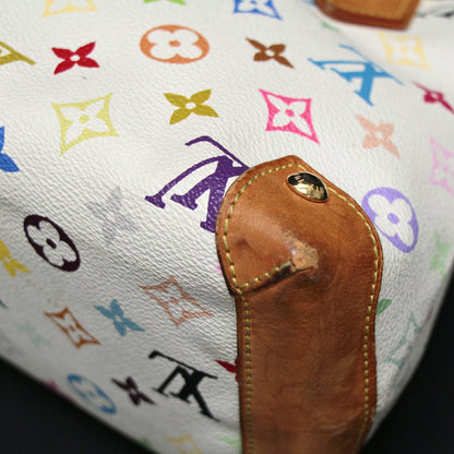 Louis Vuitton Audra Monogram Handbag White Size ONE SIZE