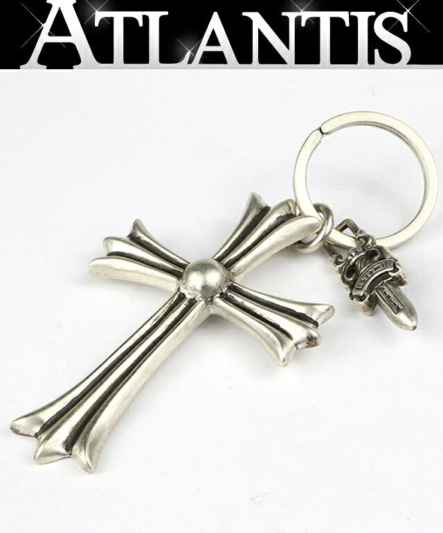 CHROME HEARTS Large Cross Split Keyring Silver Size ONE SIZE
