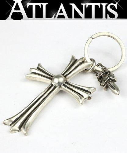CHROME HEARTS Large Cross Split Keyring Silver Size ONE SIZE