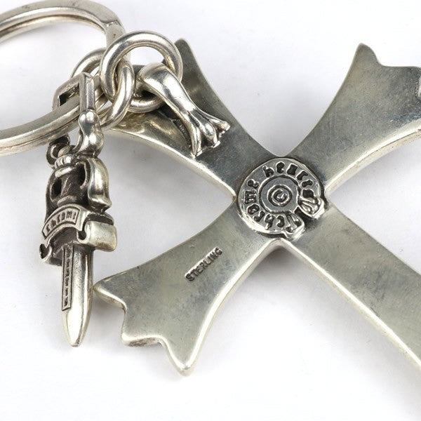 CHROME HEARTS Large Cross Split Keyring Silver Size ONE SIZE