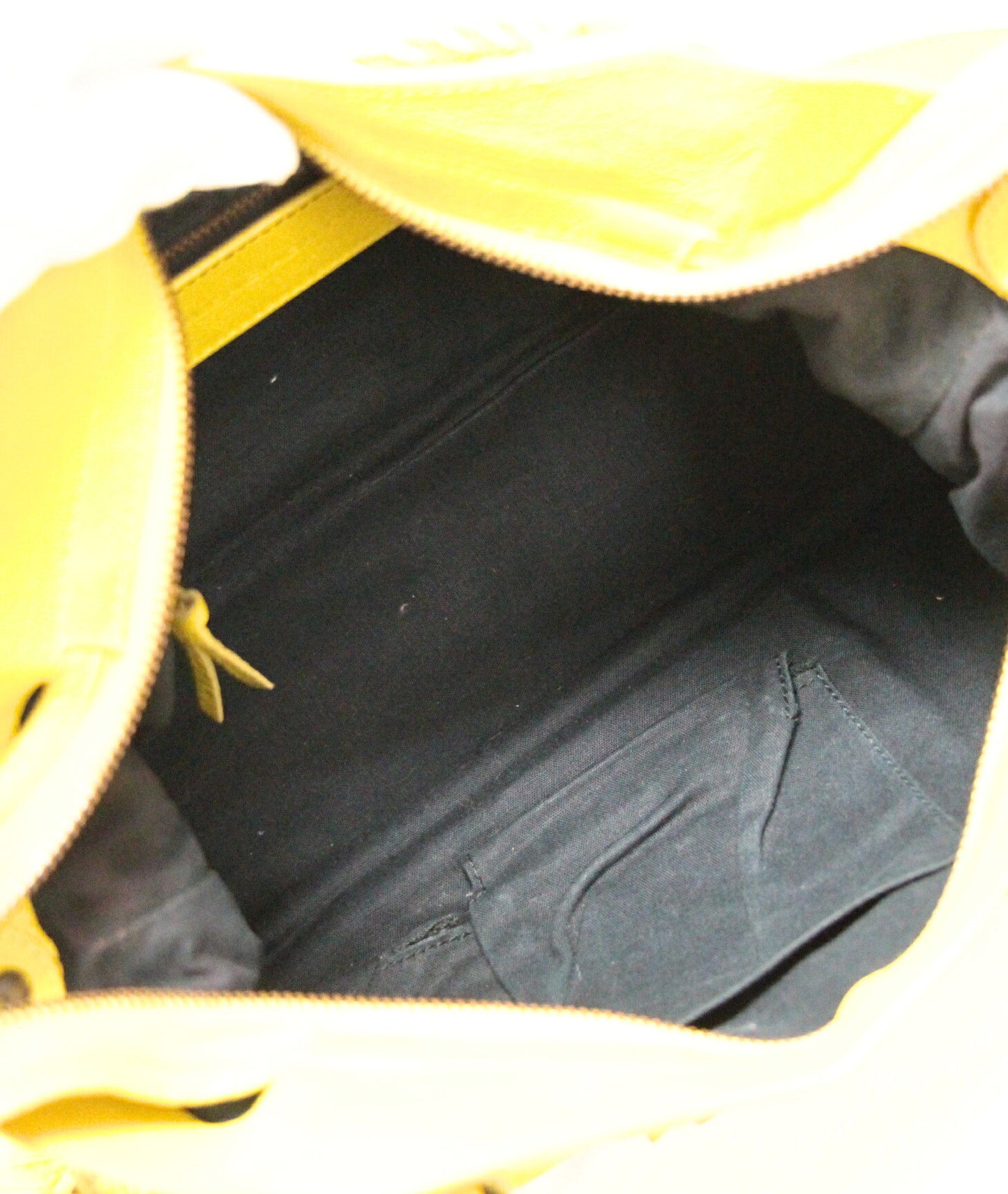 BALENCIAGA The Town 2-Way Leather Bag Yellow Size ONE SIZE