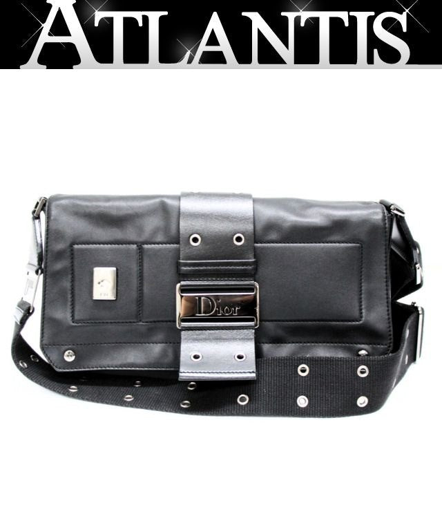 Christian Dior Street Chic Leather Bag Black Size ONE SIZE