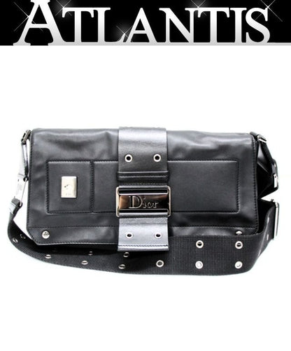 Christian Dior Street Chic Leather Bag Black Size ONE SIZE