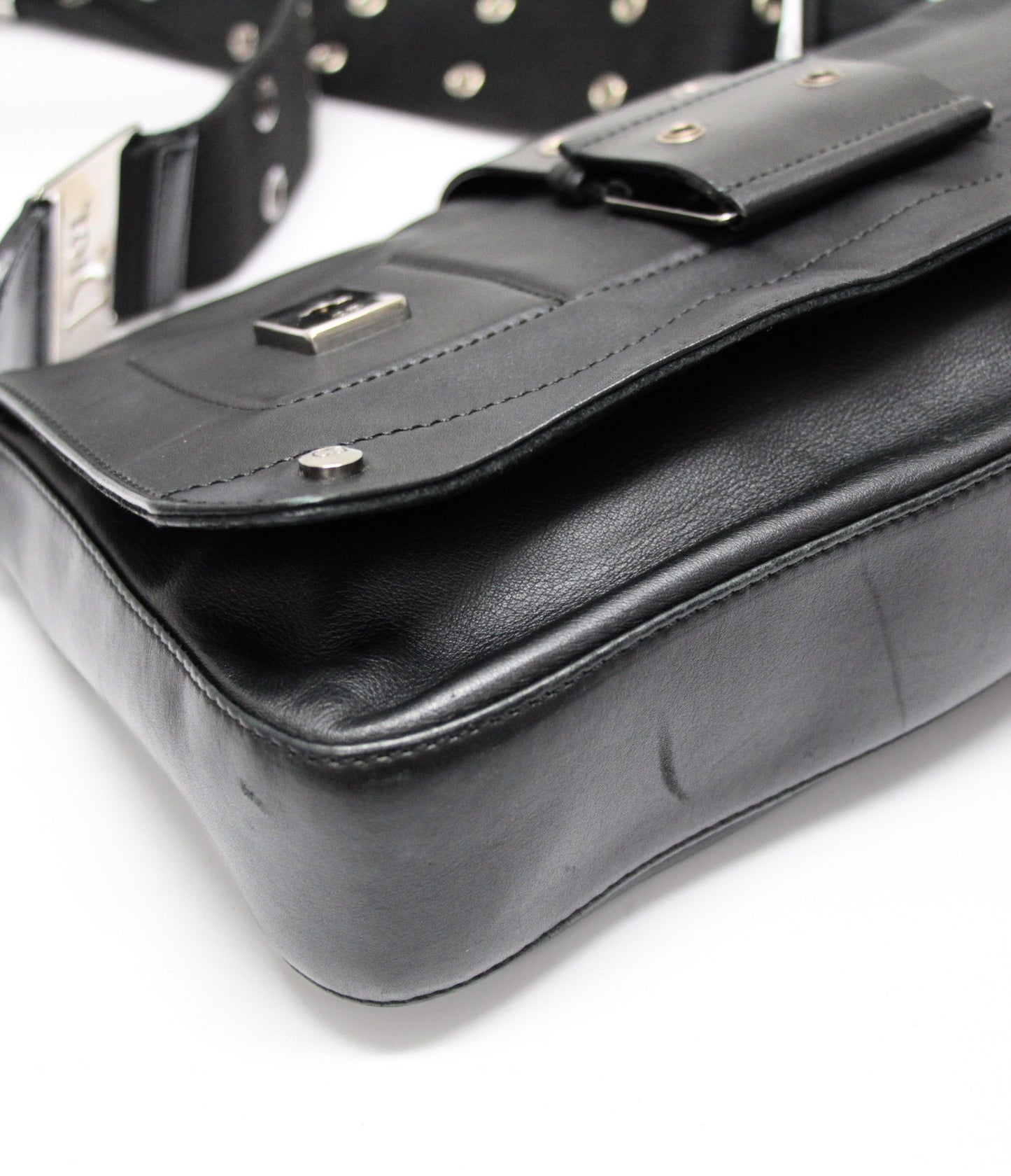Christian Dior Street Chic Leather Bag Black Size ONE SIZE