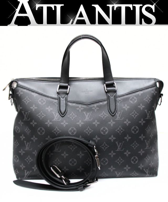 LOUIS VUITTON Monogram Eclipse Briefcase Black Size ONE SIZE