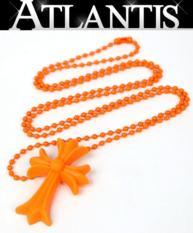 CHROME HEARTS Small CH Cross Necklace Orange Size ONE SIZE