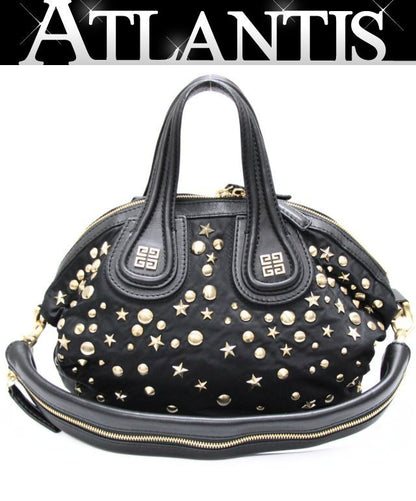 GIVENCHY Nightingale Studded Nylon Bag Black Size ONE SIZE