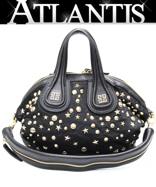 GIVENCHY Nightingale Studded Nylon Bag Black Size ONE SIZE