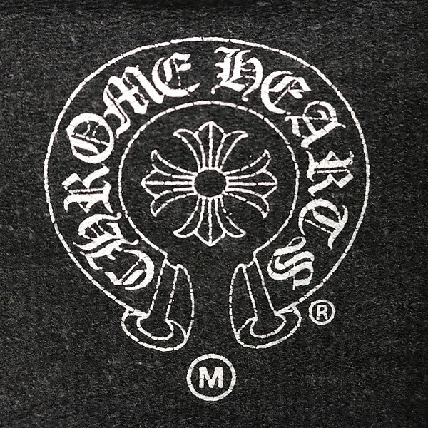 CHROME HEARTS Old BS Fleur Zip Hoodie Gray Size M