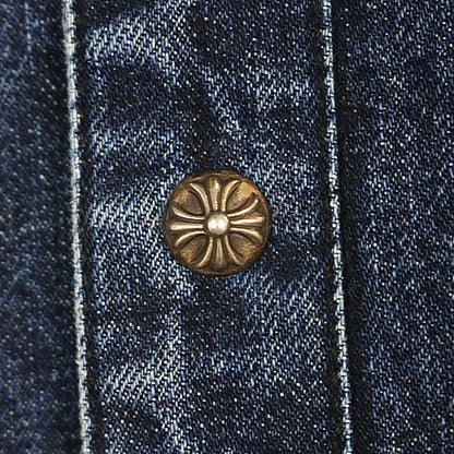 CHROME HEARTS Loose Ends Cross Patch Denim Jacket Size L