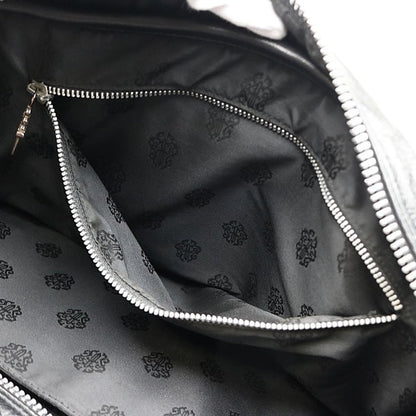 CHROME HEARTS Fleur Knee 2-Way Leather Briefcase Black