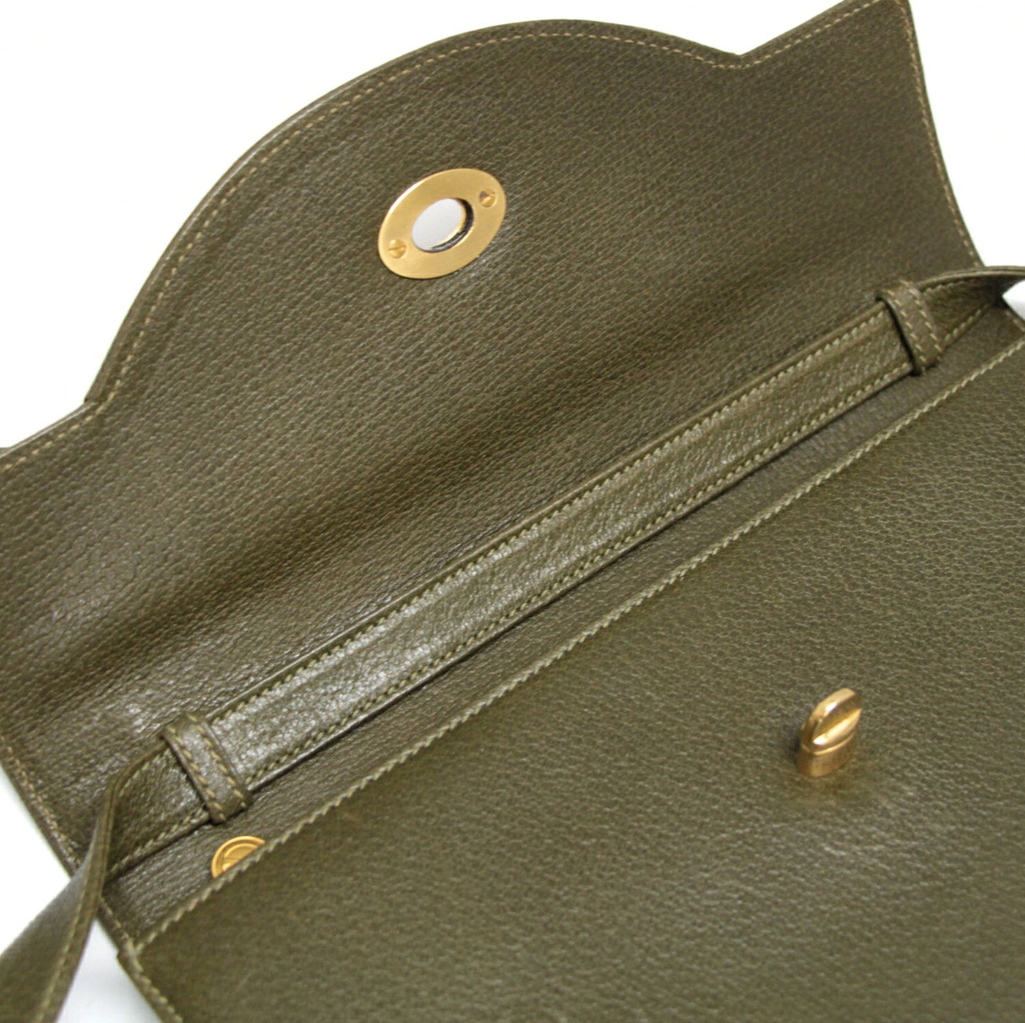 GUCCI Vintage Turn-lock Leather Shoulder Bag Size ONE SIZE