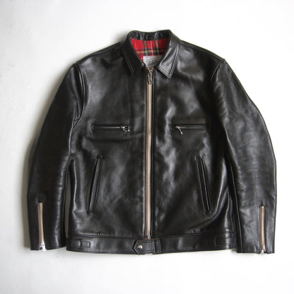 666 triple six 42 Horsehide Single Rider's Jacket Black Size 42