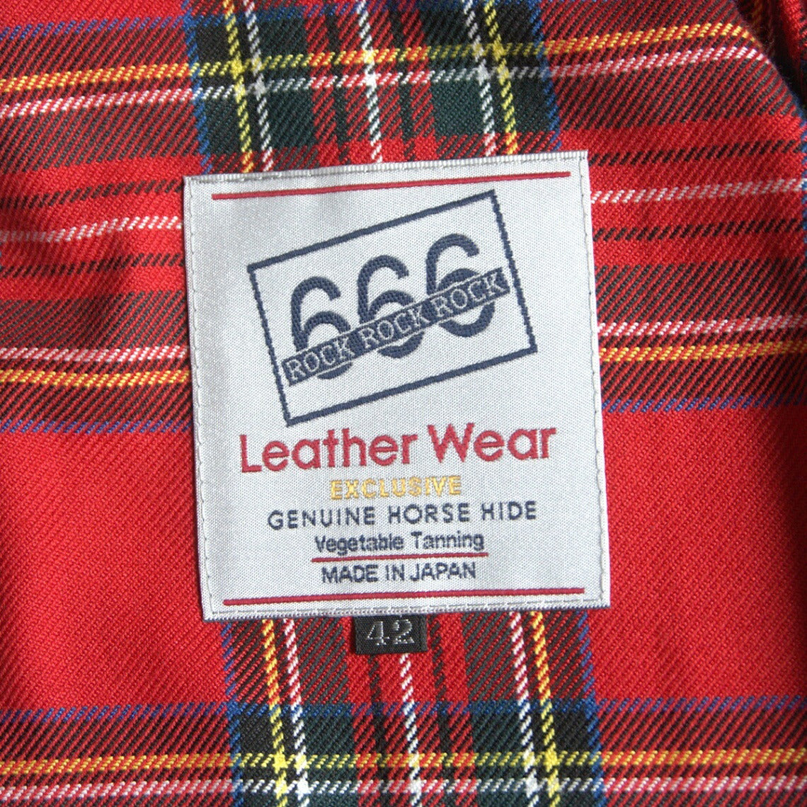 666 triple six 42 Horsehide Single Rider's Jacket Black Size 42