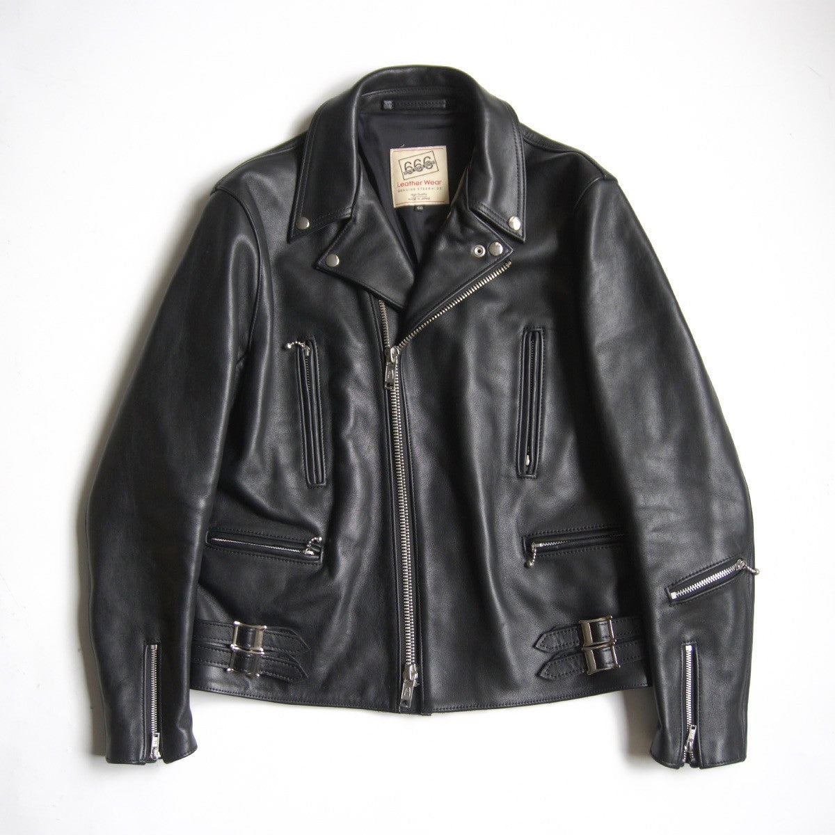 666 triple six Steerhide UK Double Rider Riders Jacket Size 40