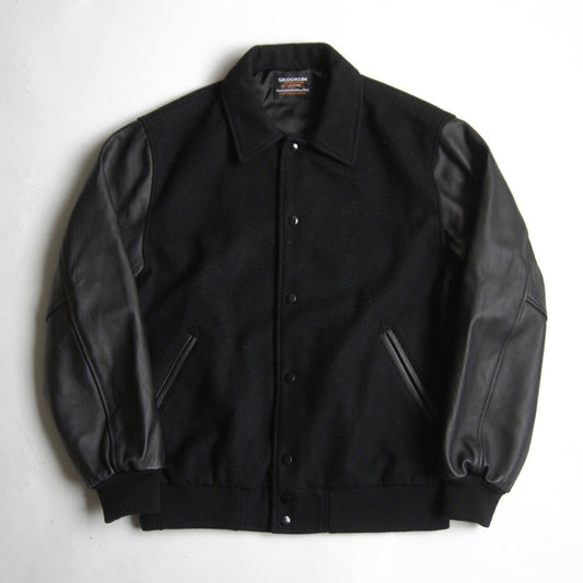 Skookum 417 Melton x Leather Varsity Jacket Size L
