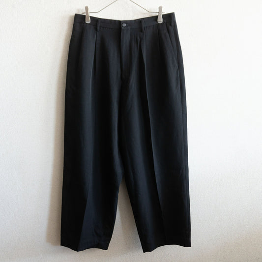 Y's for Men 90S Pleated Wide Tapered Slacks Trousers Size LL
