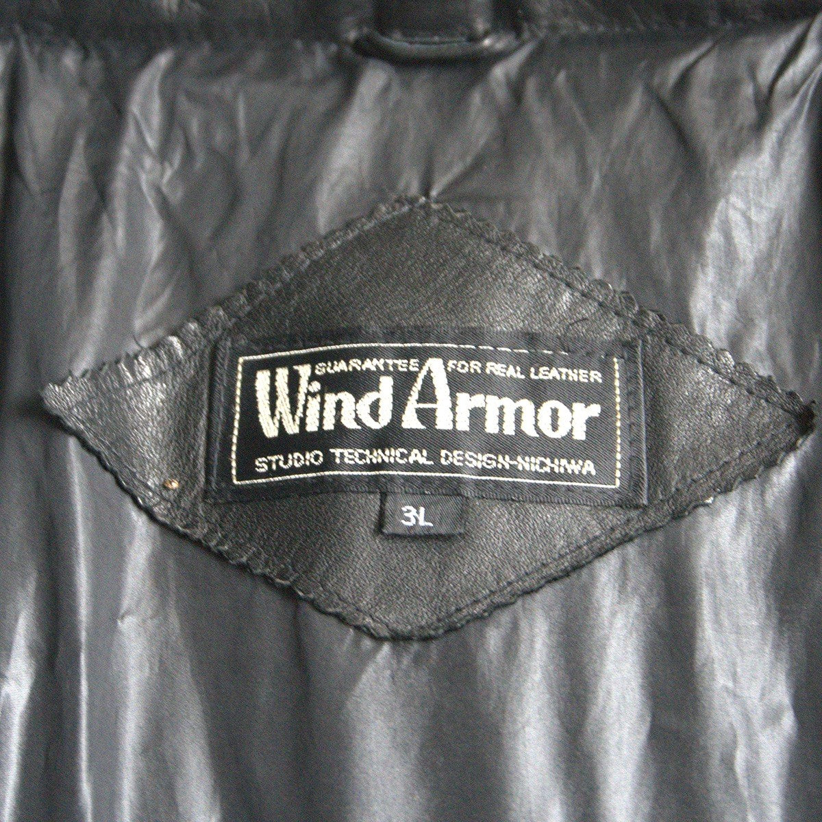 WIND ARMOR Leather Down Jacket Size 3L