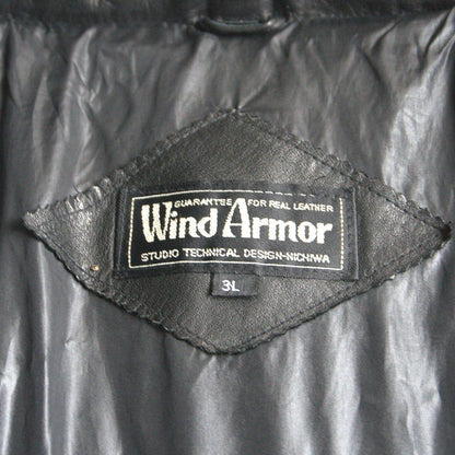 WIND ARMOR Leather Down Jacket Size 3L